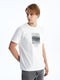 Crew Neck Short Sleeve Printed Combed Cotton Men's T-shirt